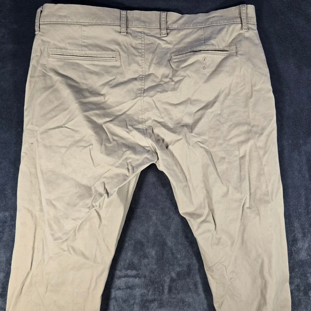 J.Crew Stretch Chinos‎ Pants Casual Everyday Khaki Beige W35 L32 Mens 35x32